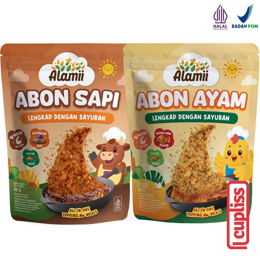 Alamii Abon Cemilan Snack Bayi Anak Sehat Sapi Ayam - 80g