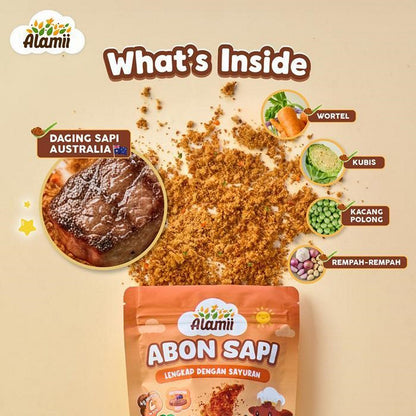 Alamii Abon Cemilan Snack Bayi Anak Sehat Sapi Ayam - 80g