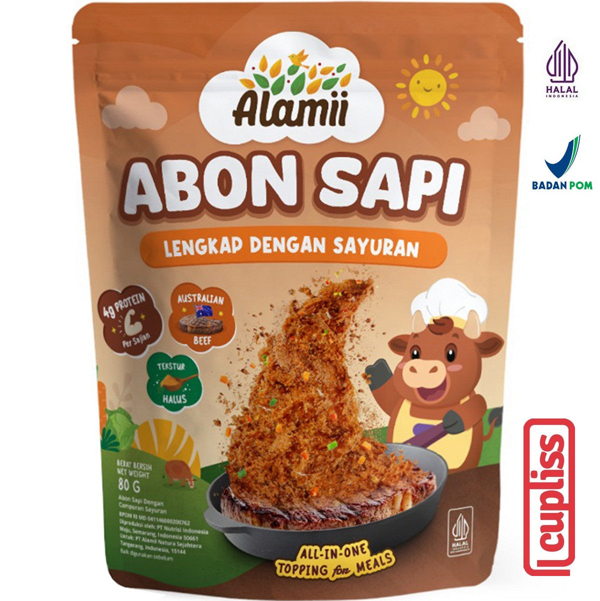 Alamii Abon Cemilan Snack Bayi Anak Sehat Sapi Ayam - 80g