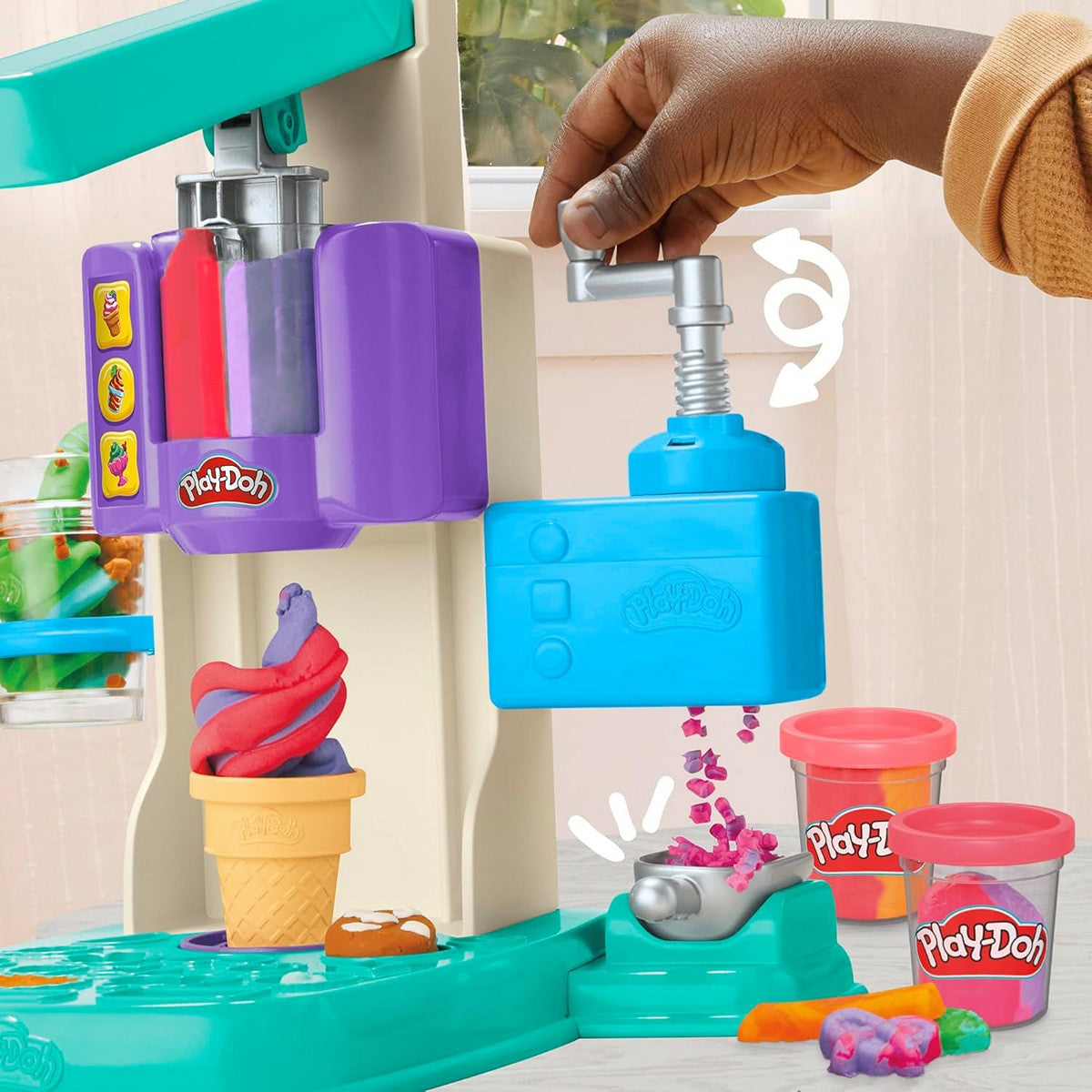 Play Doh Rainbow Swirl Ice Cream Hasbro G0028 Playdoh