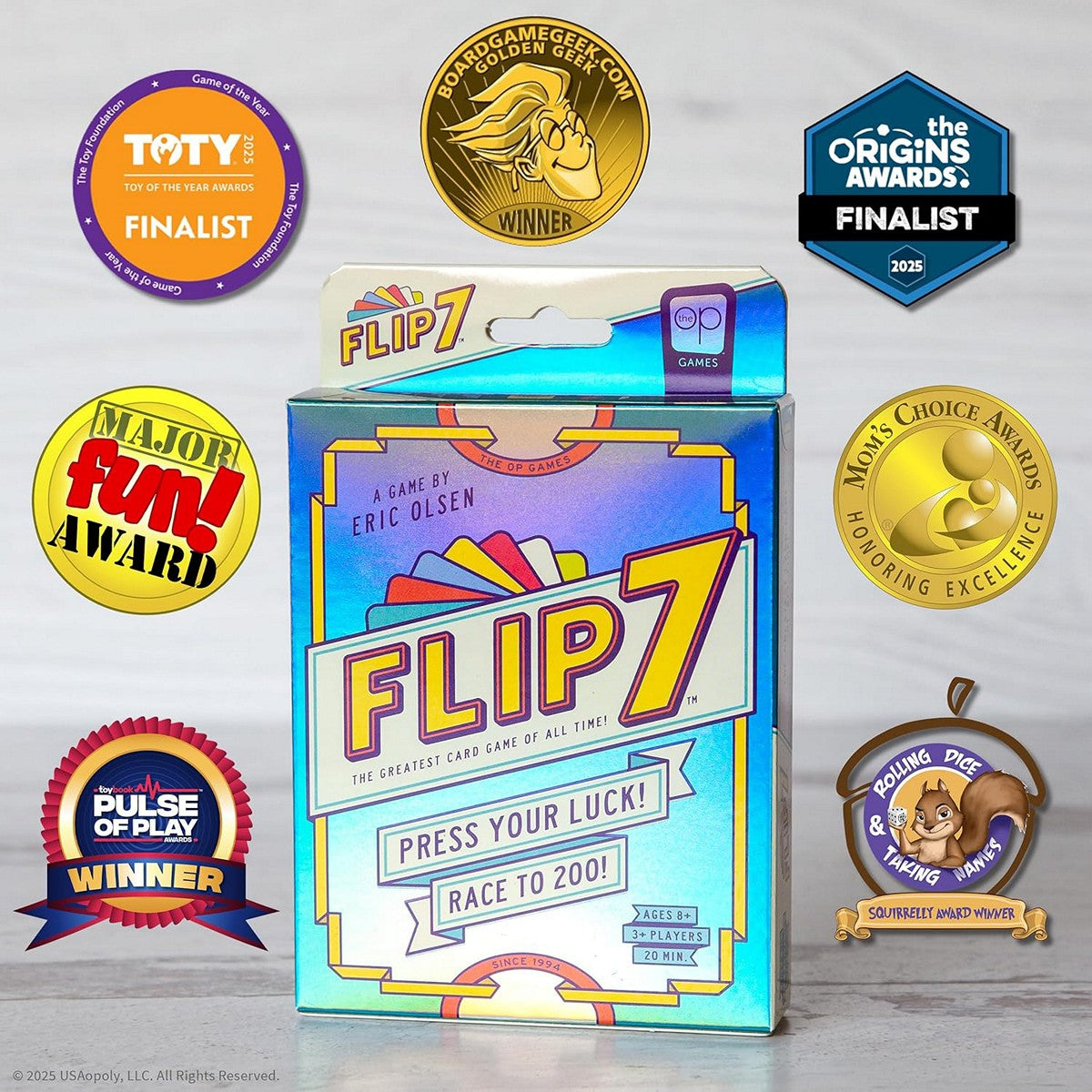 Flip 7 Card Travel Size Board Game The Op Games Original Hobi Indonesia