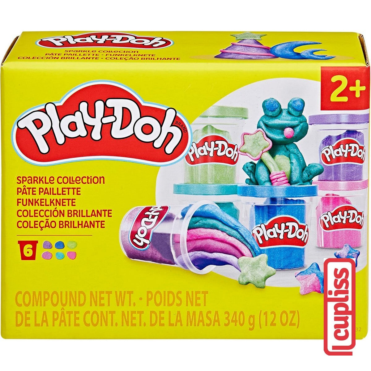 Play Doh Sparkle Collection 6 can Hasbro F9932 Playdoh