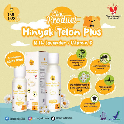 Concos Minyak Telon Plus With Lavender  Aroma 100 ml 60 ml Baby Oil