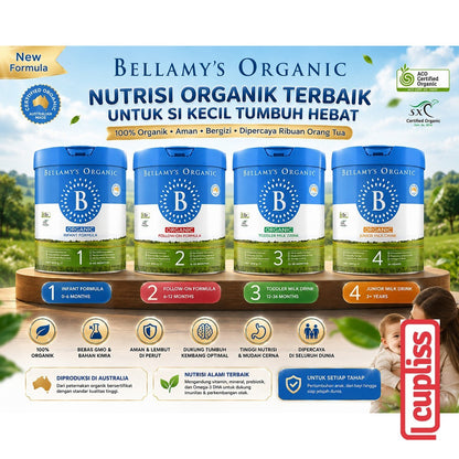 Bellamys Organic New Formula Step 1  2 3 4 Bellamy's 800gr Susu Formula Bubuk Organik Step1 Step2 Step3 Step4