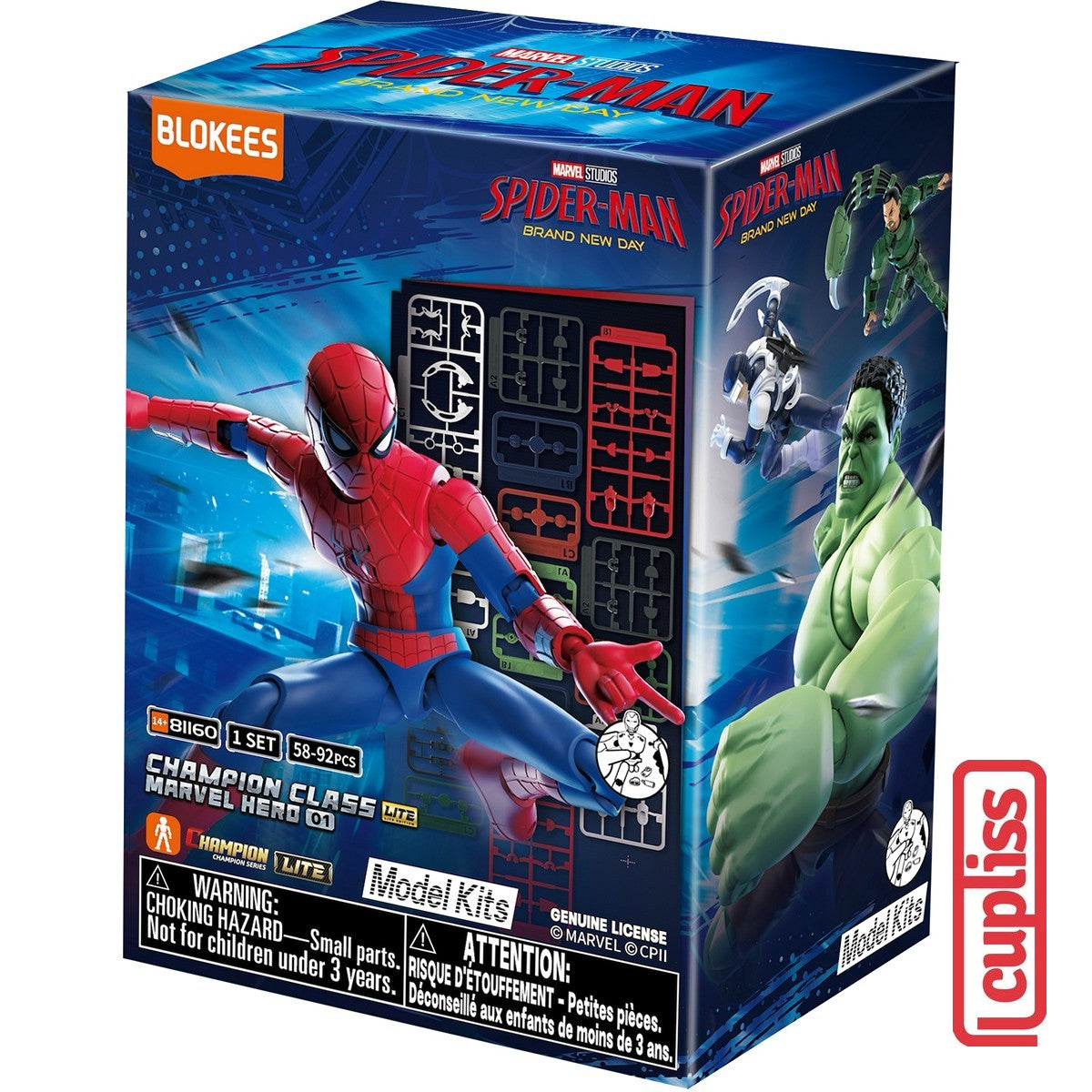 BLOKEES Figure Marvel Hero 81160 Champion Class Lite Edition Spider Man Hulk Scorpion