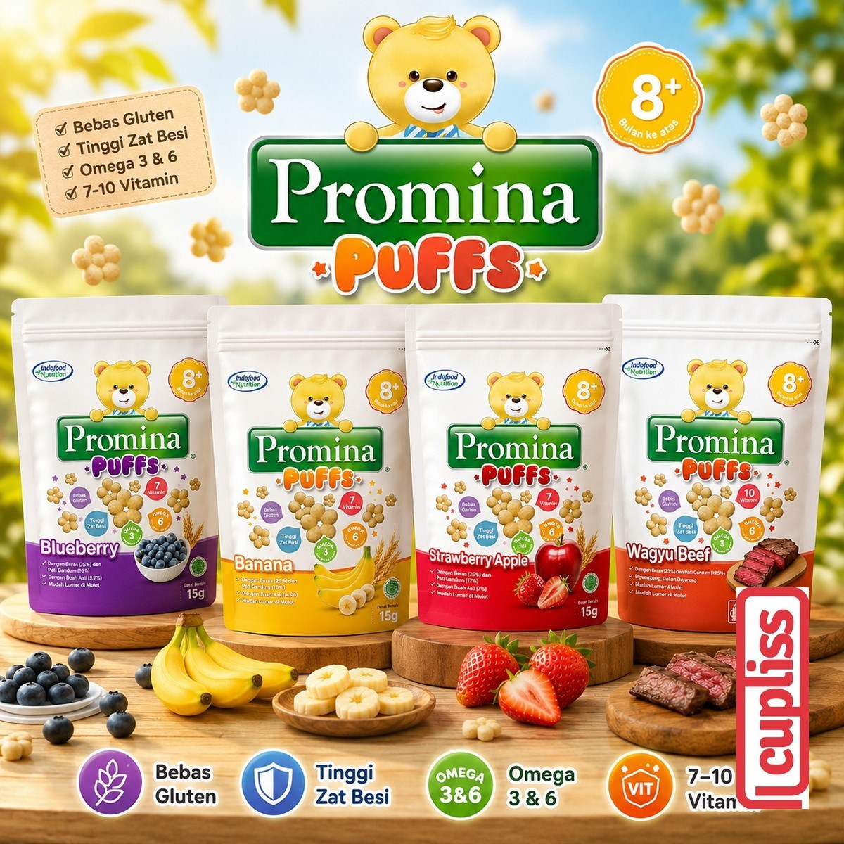 Promina Puffs 15gr Baby Snack Bayi MPASI 8 bulan Sehat