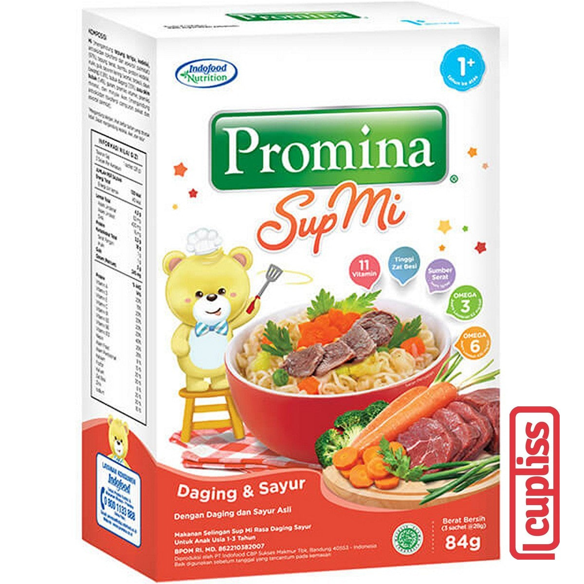 Promina Sup Mi Mie Batita Kering MPASI Anak Bayi 1 tahun Daging Sayur Ayam Kampung