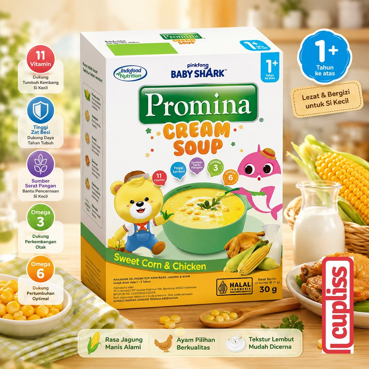 Promina Cream Soup 30gr Sweet Corn and Chicken Krim Sup MPASI Bayi Anak