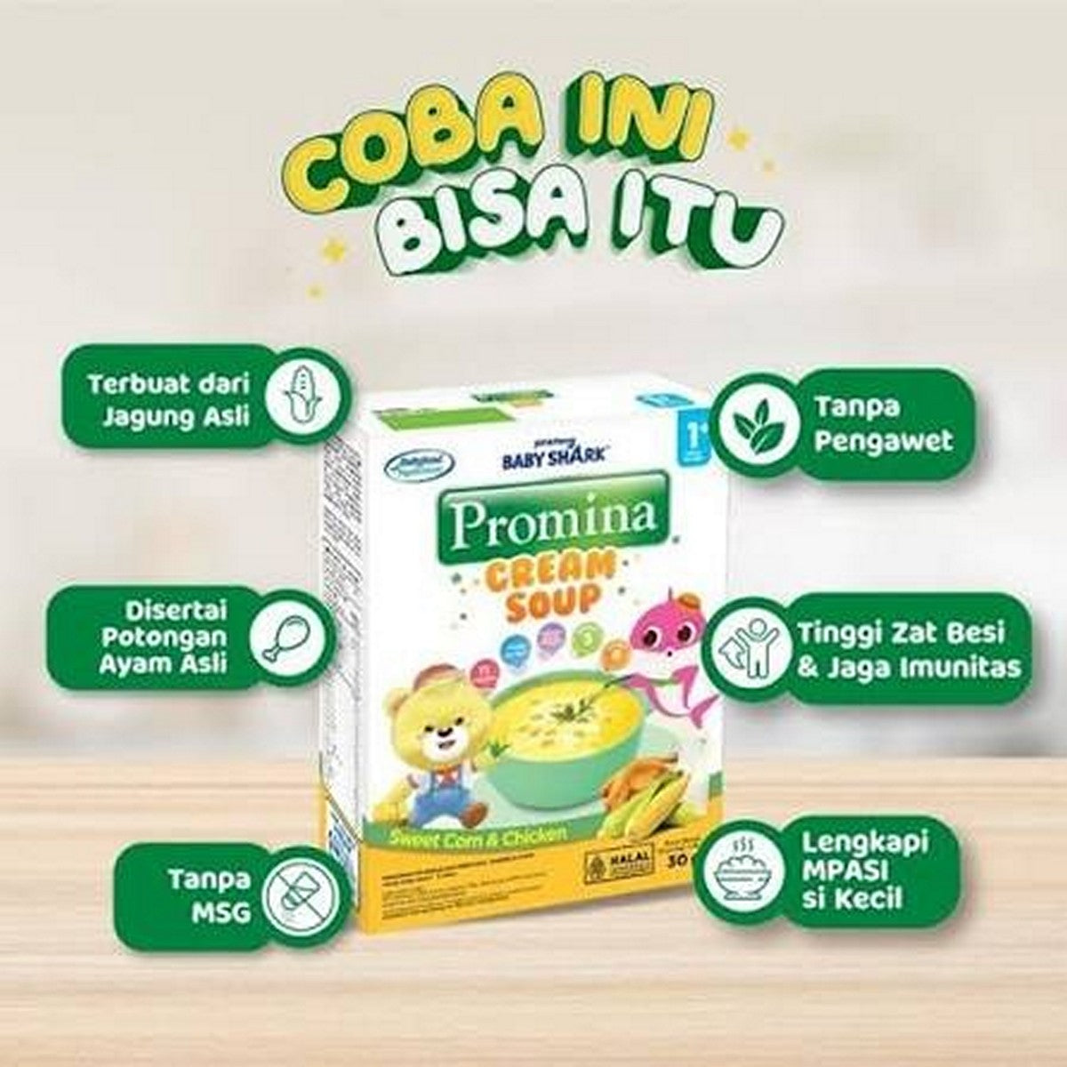 Promina Cream Soup 30gr Sweet Corn and Chicken Krim Sup MPASI Bayi Anak
