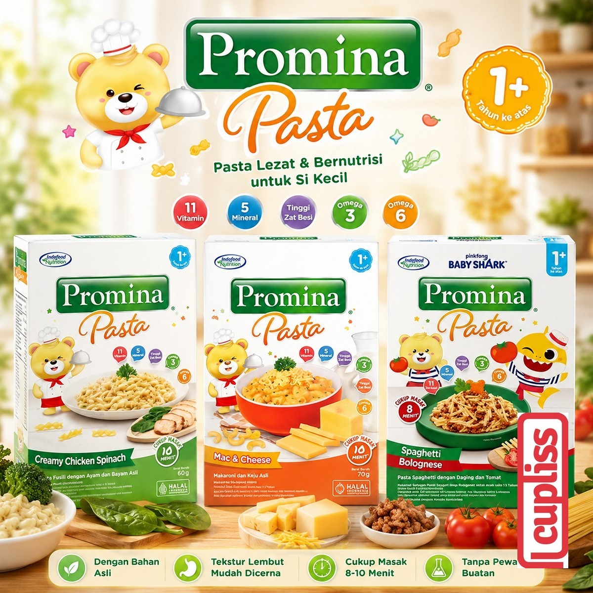 Promina Pasta Makanan MPASI Bayi Anak Sehat 12m+ Spaghetti