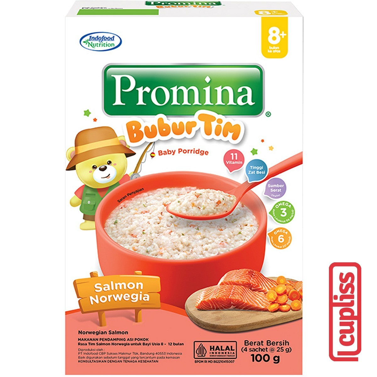 Promina Bubur Tim 100gr Porridge MPASI Anak Bayi Sehat Baby 8m+