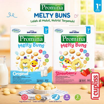 Promina Melty Buns 42gr Snack Kentang Camilan Bayi Anak Balita MPASI Lumer 12m+