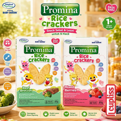 Promina Rice Crackers 20gr Snack Beras Bayi Anak MPASI Cemilan Baby 12m+