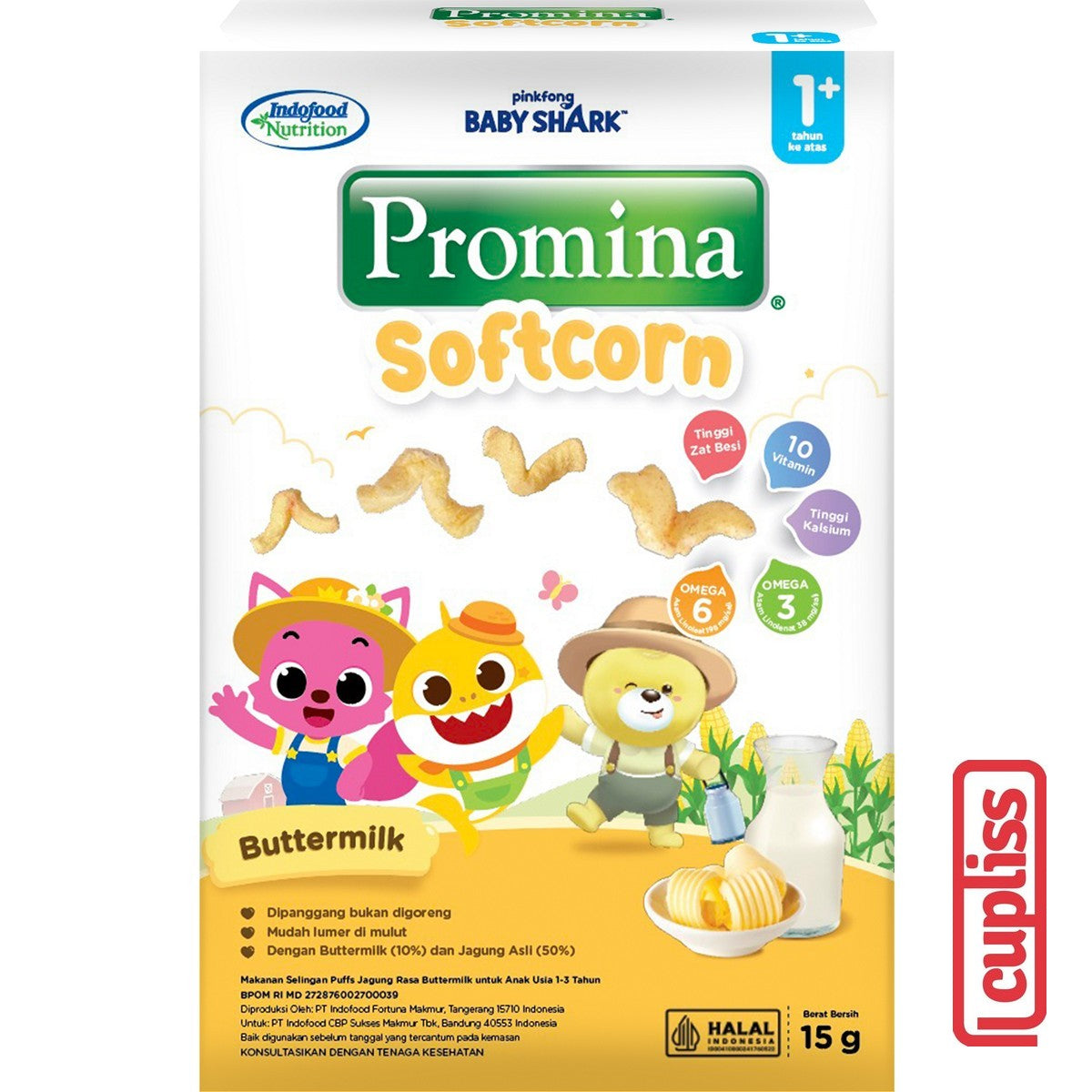 Promina Softcorn 15gr Snack Bayi Baby Camilan Anak MPASI 12m+ Makanan Ringan
