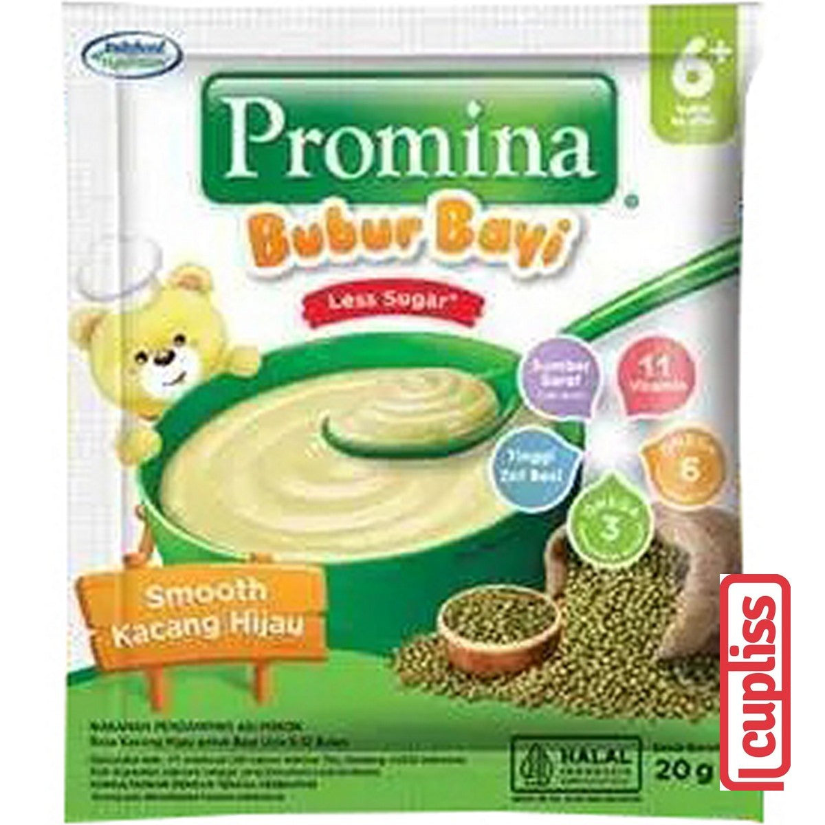 Promina Sachet 20gr Bubur Bayi Tim Baby Porridge Baby Porridge MPASI 6m+ Kemasan Traditional Eko