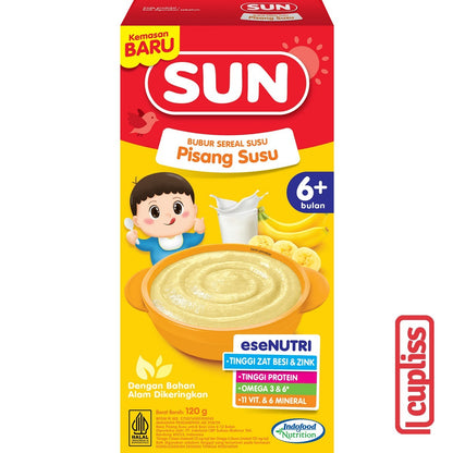 Box - SUN Susu Sereal Bayi 120gr Baby Cereal MPASI Bubur Susu Porridge 6m+