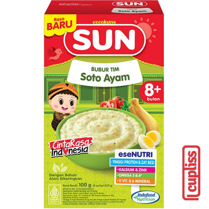 SUN Bubur Tim Lanjutan 100gr Susu Sereal Bayi Cereal Baby Porridge MPASI 8m+
