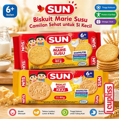 SUN Marie Biskuit Bayi Regal Baby Biscuit Roll Susu MPASI Anak
