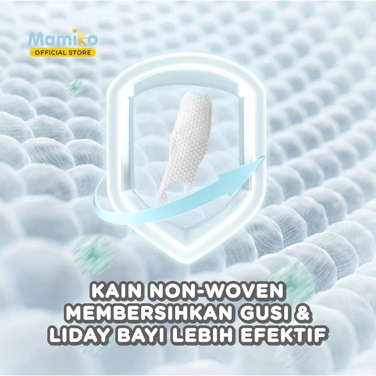 Mamiko Finger Baby Oral Wipes Kasa Bentuk Jari Pembersih Gusi Lidah Mulut Gigi Bayi 20 30 50 pcs