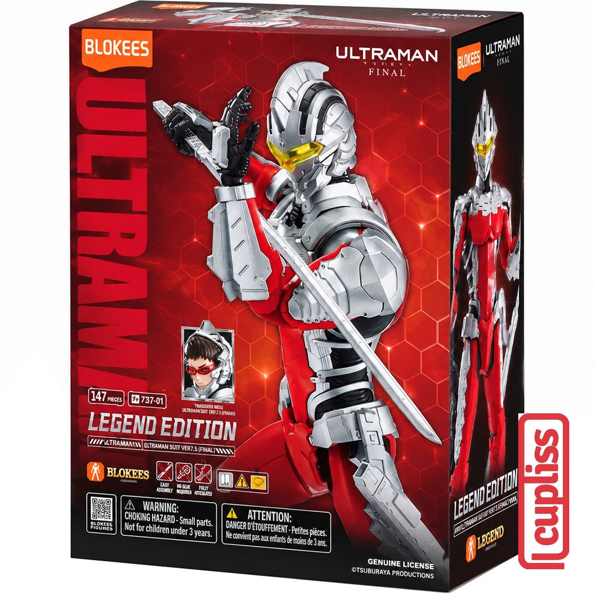 BLOKEES Figure Ultraman Legend Edition LE 73741 Ultraman Suit Ver 7 Seven Series Dan Moroboshi