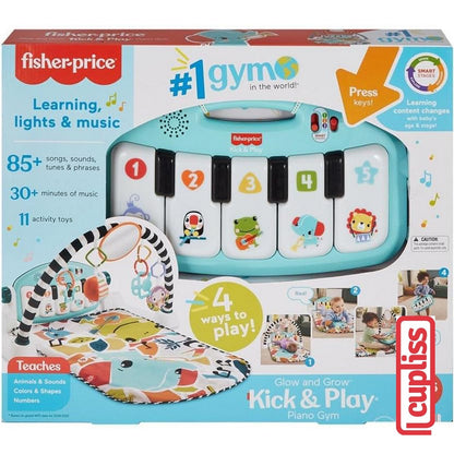 Fisher Price HRB13 Glow and Grow Kick and Play Piano Gym Baby Light and Music Playmat Newborn