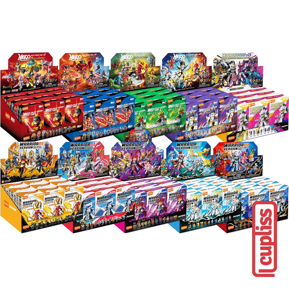 BOX - BLOKEES Figure Herospire Hero Infinity WV 01 02 03 04 05 06 07 08 09 10