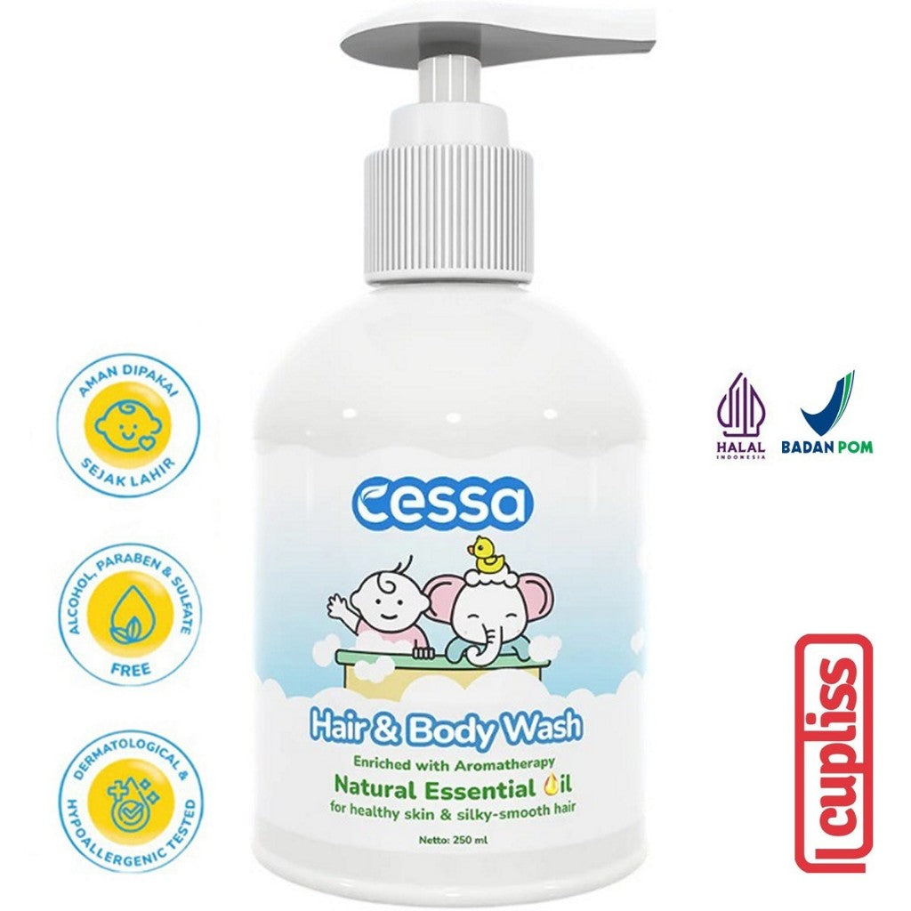 Cessa Baby 250ml Hair and Body Wash Sabun Mandi Bayi 250 ml Pump Refill