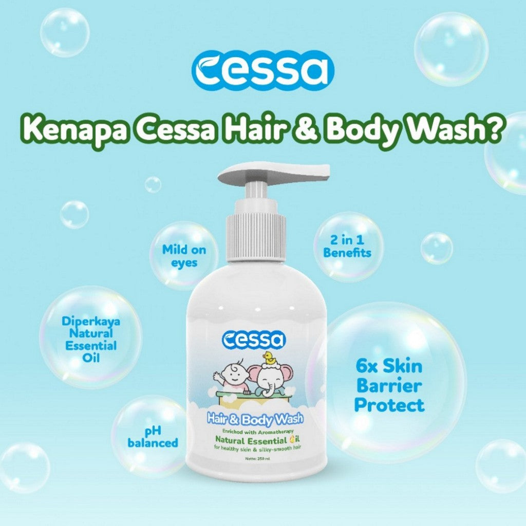 Cessa Baby 250ml Hair and Body Wash Sabun Mandi Bayi 250 ml Pump Refill