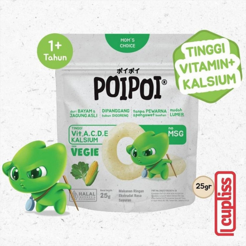 PoiPoi Healthy 25g Snack Sehat Bayi Bervitamin 25 gr Anak Milky Melon Mix Fruit Veggie Beef Cheese
