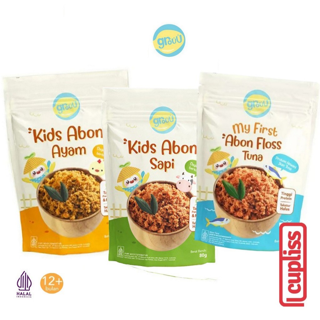 GROUU Kids Abon Ayam Sapi Snack Cemilan Anak MPASI 12+