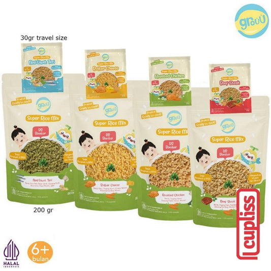 GROUU Super Rice Mix 200gr Beras BB Booster Bayi Anak 6+ MPASI