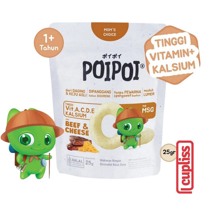 PoiPoi Healthy 25g Snack Sehat Bayi Bervitamin 25 gr Anak Milky Melon Mix Fruit Veggie Beef Cheese