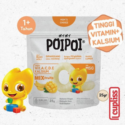PoiPoi Healthy 25g Snack Sehat Bayi Bervitamin 25 gr Anak Milky Melon Mix Fruit Veggie Beef Cheese