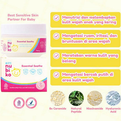 Nubiko Essential Soothe 8x Ceramide Moisturizer Wajah Krim Ibu Bayi