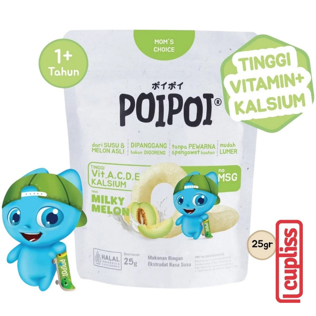 PoiPoi Healthy 25g Snack Sehat Bayi Bervitamin 25 gr Anak Milky Melon Mix Fruit Veggie Beef Cheese