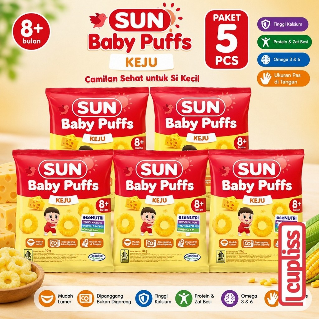 SUN Baby Puffs 10gr Puff Bayi Camilan Anak MPASI 8m+