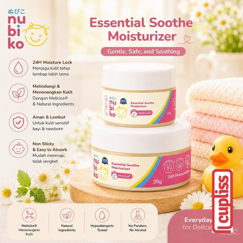 Nubiko Essential Soothe 8x Ceramide Moisturizer Wajah Krim Ibu Bayi