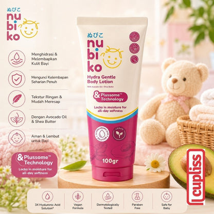 Nubiko 100ml Hydra Gentle Body Lotion Avocado Oil Shea Butter Pelembab Kulit Anak Bayi