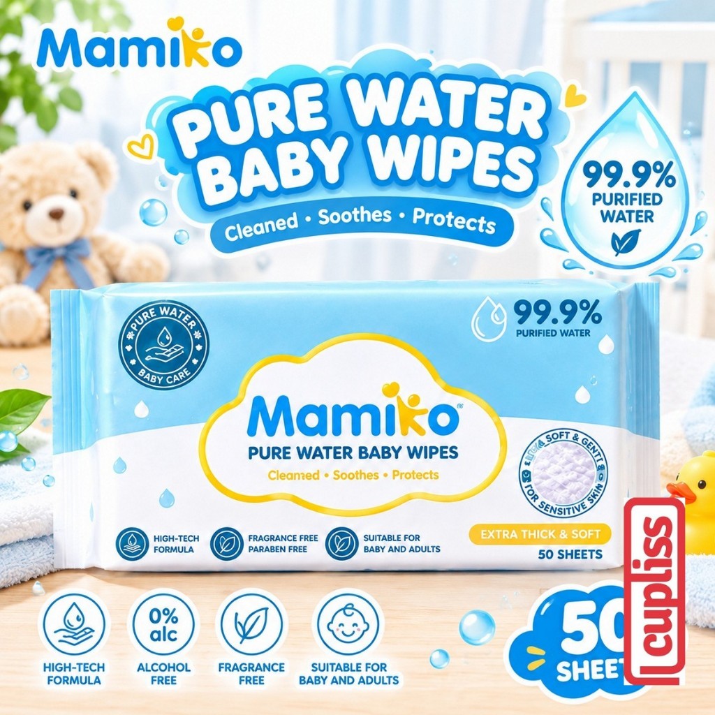 KUB x Mamiko 80s Pure Water Wipes Tisu Basah Wipe