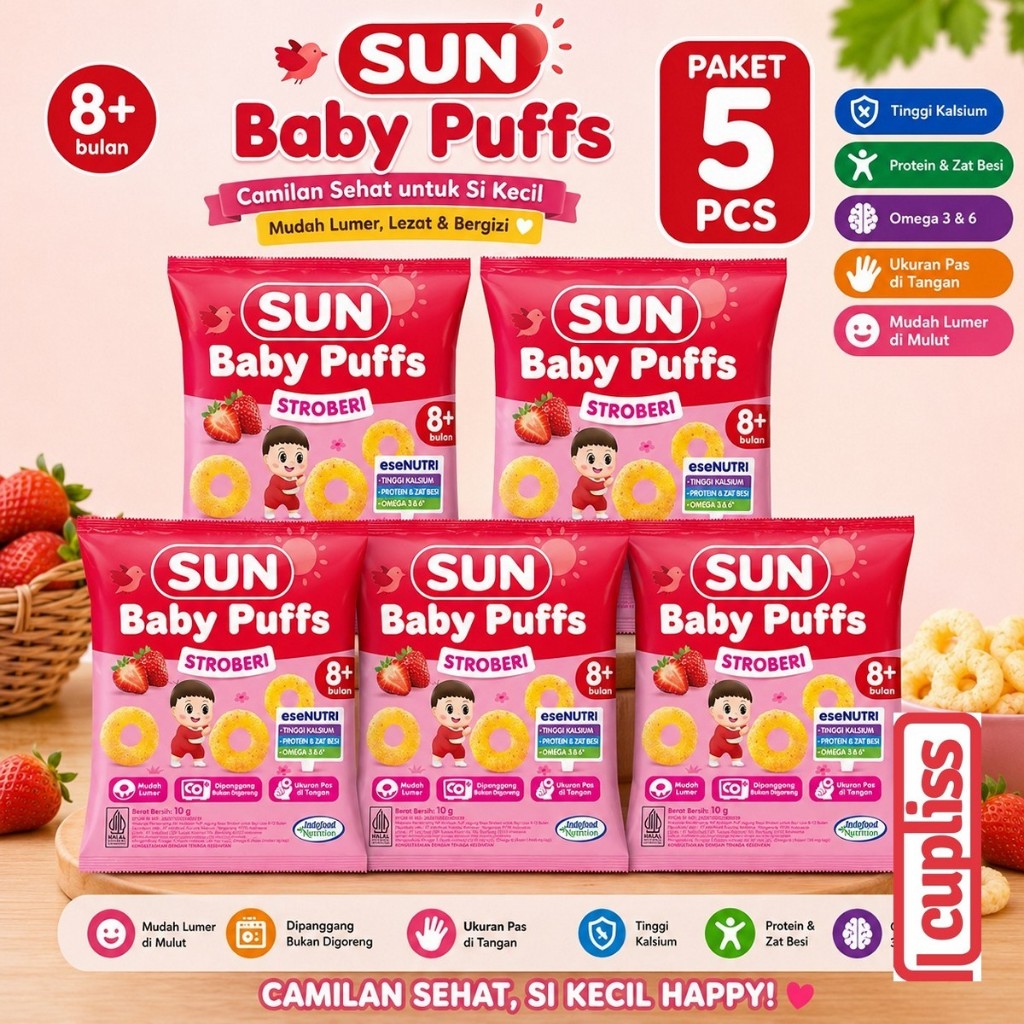 SUN Baby Puffs 10gr Puff Bayi Camilan Anak MPASI 8m+