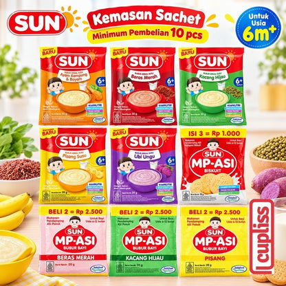 Beli 10 Sachet - SUN MP Asi Bubur Sereal Biskuit Bayi Baby Cereal Biscuit MPASI 6m+