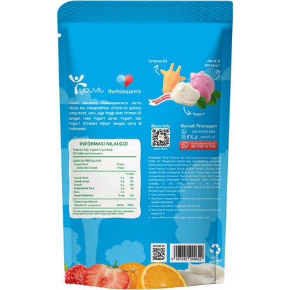YOUVIT Multivitamin Gummy Vitamin D3 600IU Anak 30 D Days Ekstrak Sari Buah Yogurt