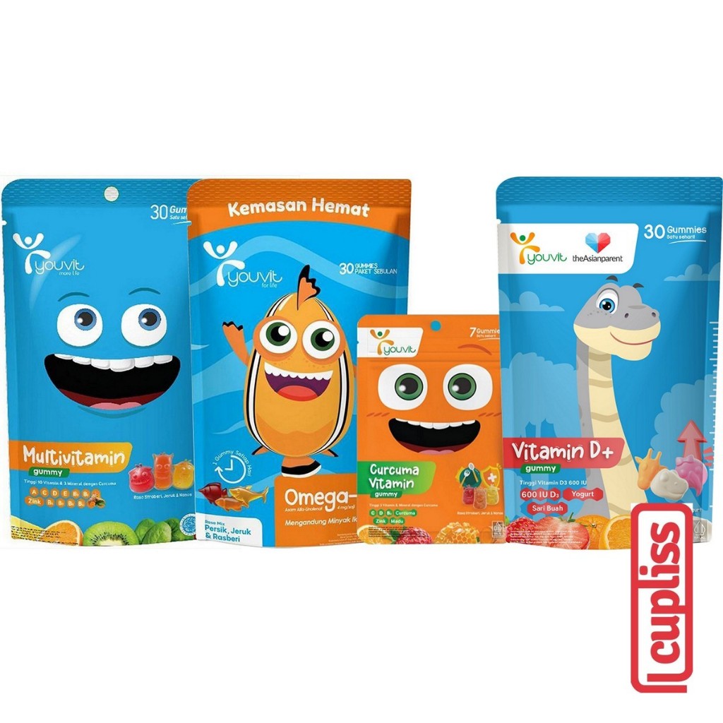YOUVIT Multivitamin Gummy Vitamin D3 600IU Anak 30 D Days Ekstrak Sari Buah Yogurt