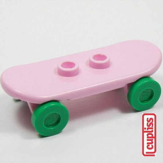 PART OUT LEGO 6421704 Utensil Skateboard Pink with Green Wheel