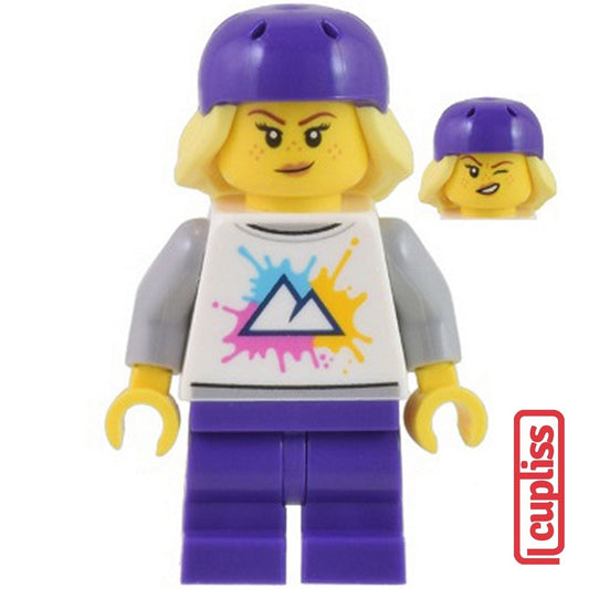 PART OUT LEGO CTY1450 Electric Scooter Rider White Woman City Minifigure Figure