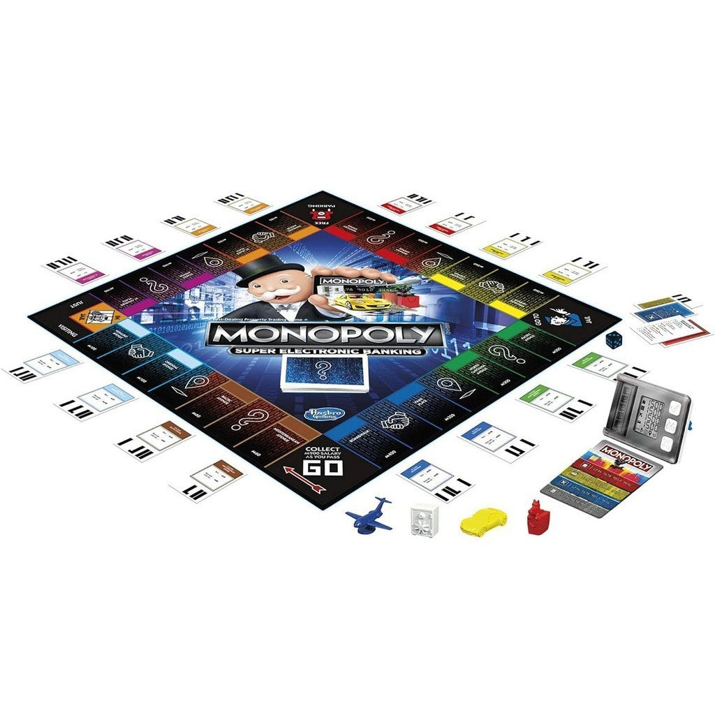 Hasbro Board Game E8978 Monopoly Super Electronic Banking Permainan Papan