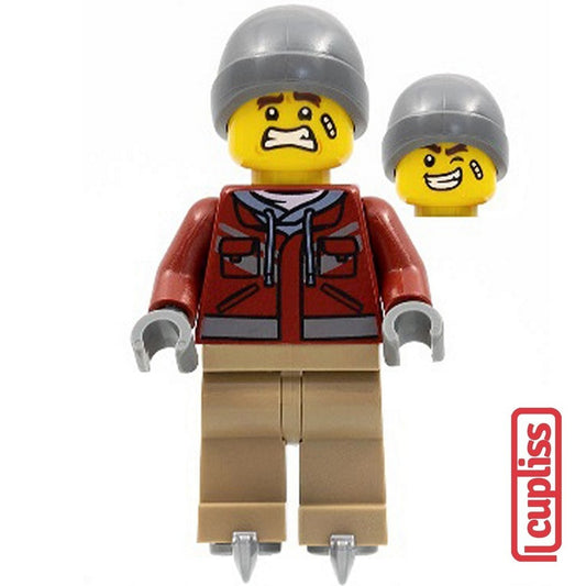 PART OUT LEGO HOL281 City Man Red Jacket Minifigure Figure
