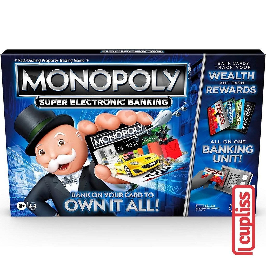 Hasbro Board Game E8978 Monopoly Super Electronic Banking Permainan Papan