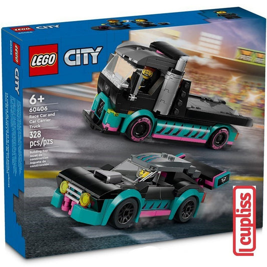 LEGO City 60406 Race Car and Car Carrier Truck