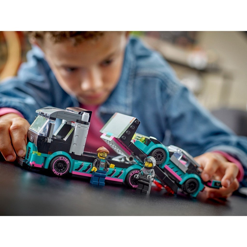 LEGO City 60406 Race Car and Car Carrier Truck